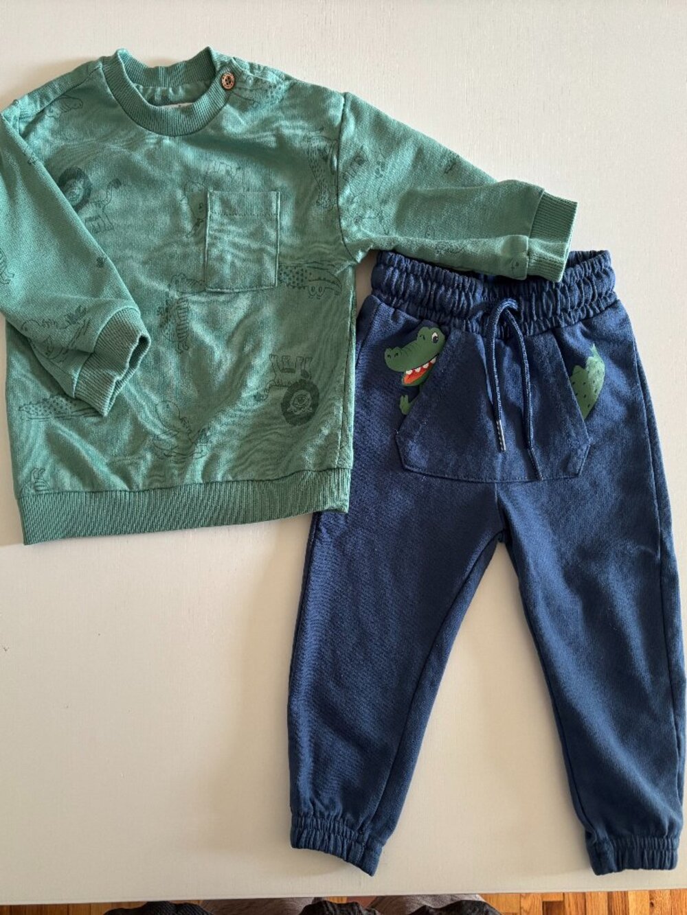 Mayoral Baby Boy 9M Animal Sweatshirt & Crocodile Jogger Set
